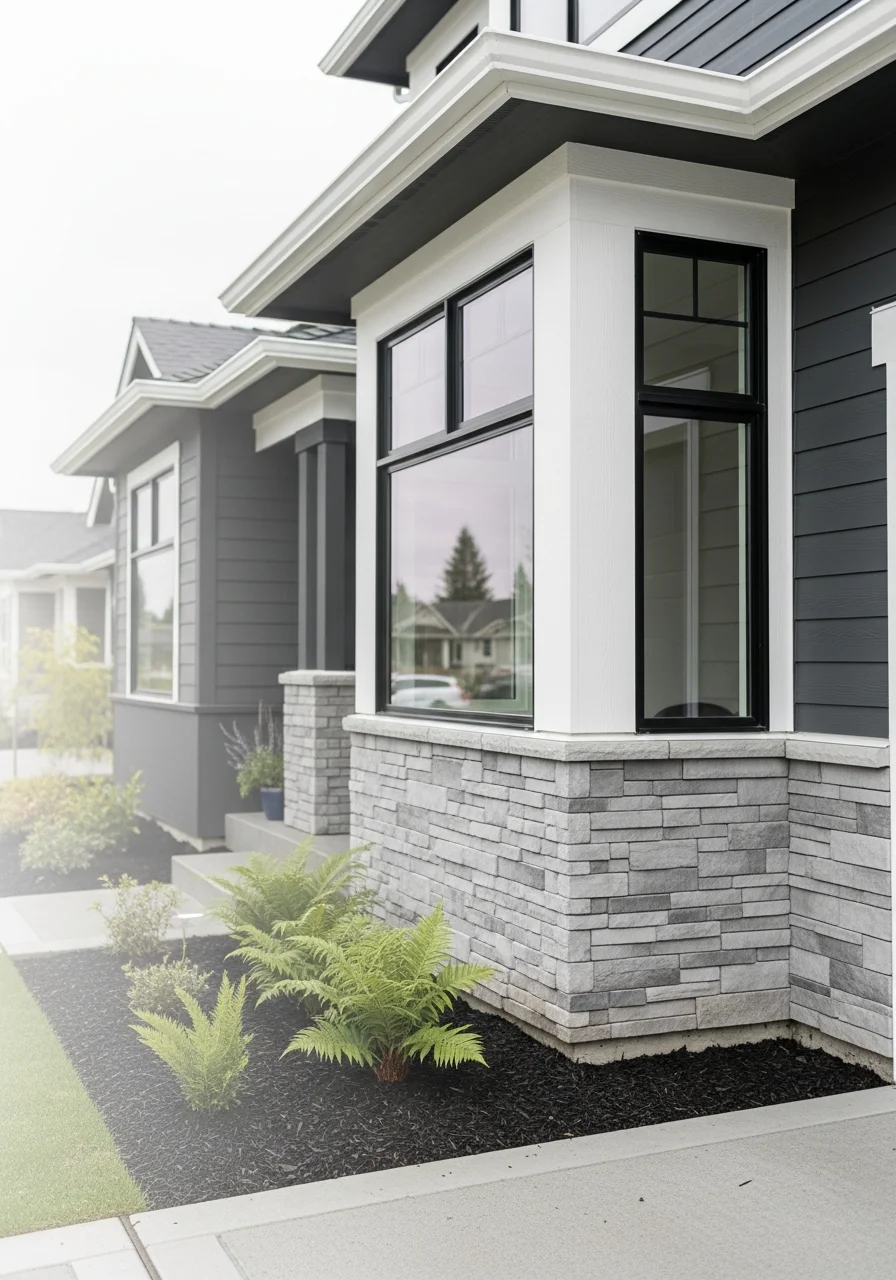 Eastside home exterior showing modern design and quality construction typical of the region.